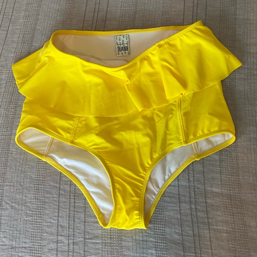 Kortni Jeane Swim Bottoms Yellow Small